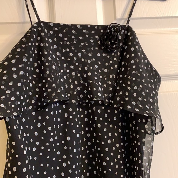 🌞3/$20 Dotted Spaghetti Strap Blouse - Picture 3 of 8